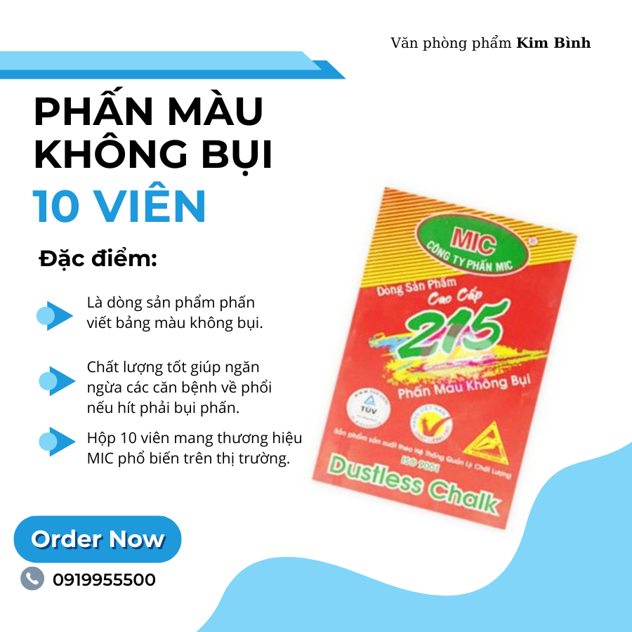 Phấn màu không bụi 10 viên